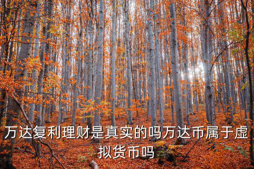 萬達(dá)貨幣是什么，萬達(dá)復(fù)利理財是真實的嗎萬達(dá)幣屬于虛擬貨幣嗎