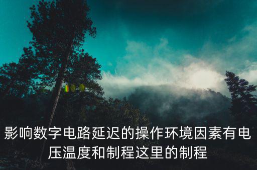 什么是電子制程，影響數(shù)字電路延遲的操作環(huán)境因素有電壓溫度和制程這里的制程