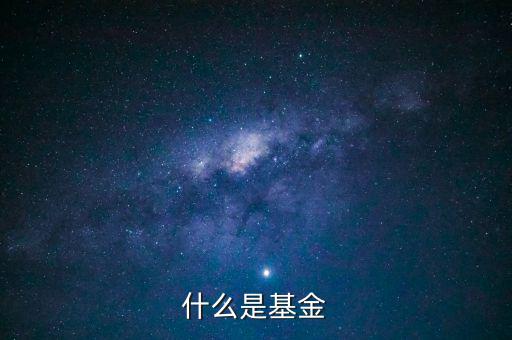 什么叫基金，基金什么意思