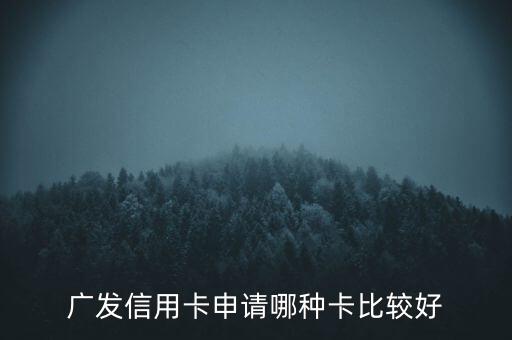 廣發(fā)信用卡什么卡好，廣發(fā)銀行信用卡哪個好