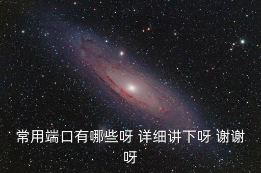 炒股端口都有什么，常用端口有哪些呀 詳細(xì)講下呀 謝謝呀
