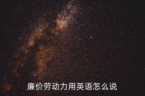 廉價(jià)勞動(dòng)力是什么意思，post horse是什么意思