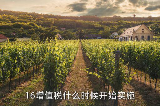 2016年稅率什么時候調(diào)整，16增值稅什么時候開始實施