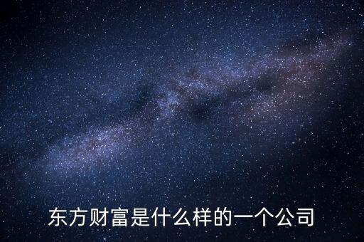 東方資財(cái)是什么公司，東方財(cái)經(jīng)是什么