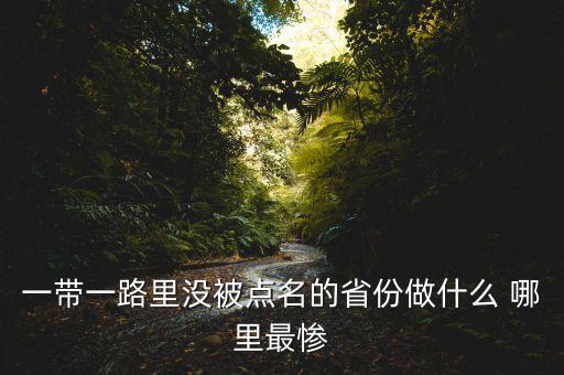 一帶一路為什么沒江蘇，一帶一路里沒被點名的省份做什么 哪里最慘