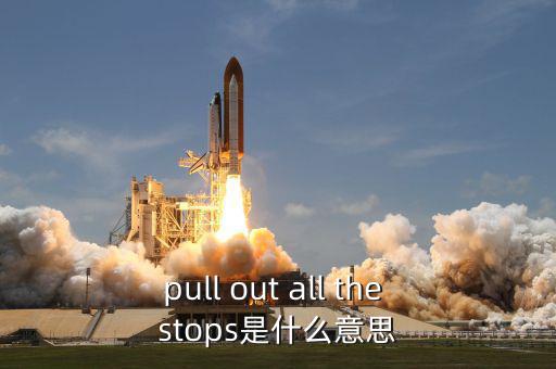 財(cái)政刺激是什么，pull out all the stops是什么意思