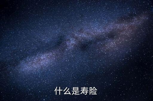 什么而是壽險，壽險是什么