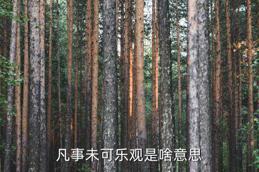 未開(kāi)板是什么意思，凡事未可樂(lè)觀是啥意思