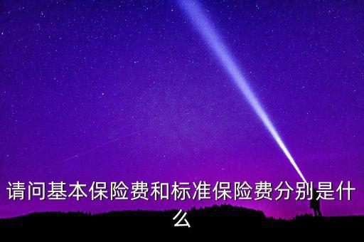 請問基本保險(xiǎn)費(fèi)和標(biāo)準(zhǔn)保險(xiǎn)費(fèi)分別是什么