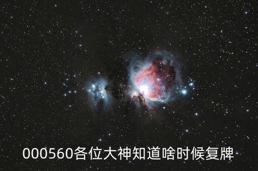 佳訊飛鴻什么時候復牌，000560各位大神知道啥時候復牌