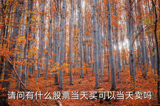 什么股票可以當(dāng)天賣(mài)出，請(qǐng)問(wèn)有什么股票當(dāng)天買(mǎi)可以當(dāng)天賣(mài)嗎