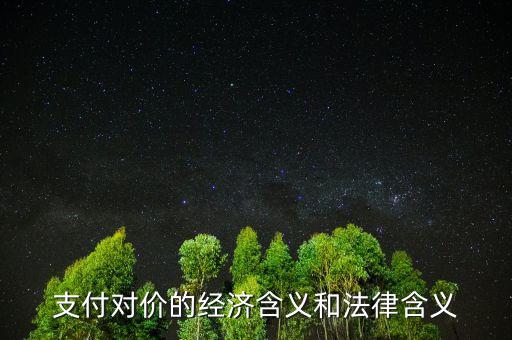交易對價什么意思，車輛買賣已經(jīng)支付對價什么意思