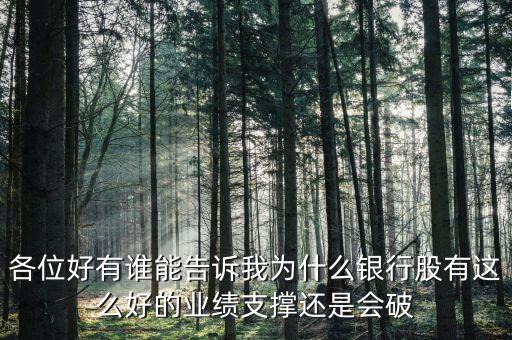 銀行股為什么破凈，為什么銀行股有這么好的業(yè)績支撐凈資產(chǎn)收益率又這么高還是會