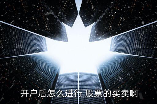  開(kāi)戶(hù)后怎么進(jìn)行 股票的買(mǎi)賣(mài)啊