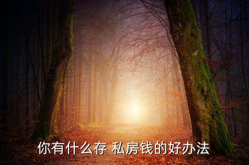 你有什么存 私房錢(qián)的好辦法