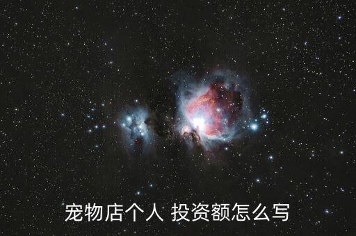 投資規(guī)模怎么寫,寵物店投資建筑規(guī)?？商顚懡ㄖ偨痤~