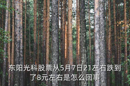 東陽光科為什么跌，東陽光科股票從5月7日21左右跌到了8元左右是怎么回事