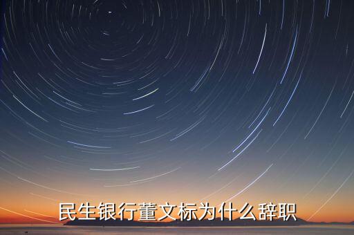 董文標(biāo)現(xiàn)在是什么職務(wù)，民生銀行董文標(biāo)為什么辭職