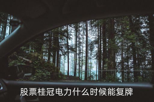桂冠電力什么時(shí)候重組，桂冠電力600236何時(shí)復(fù)盤