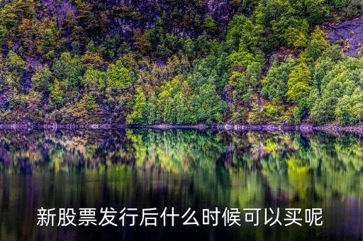 上市股票什么時候買，股票什么時候買
