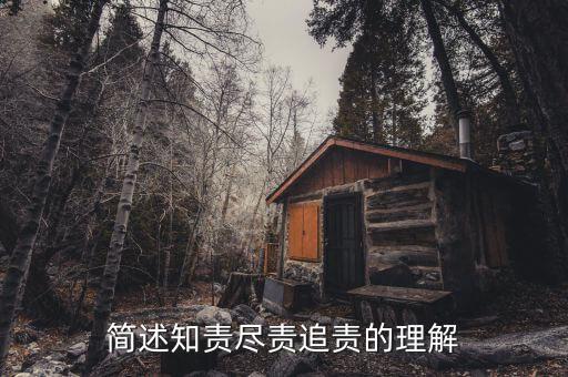 什么是追責(zé)，簡述知責(zé)盡責(zé)追責(zé)的理解