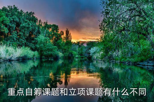 課題自籌什么意思，重點自籌課題和立項課題有什么不同