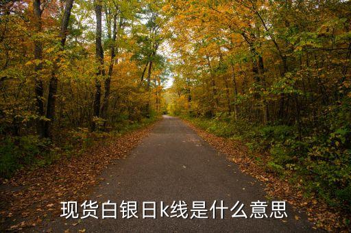 現(xiàn)貨白銀日k線(xiàn)是什么意思
