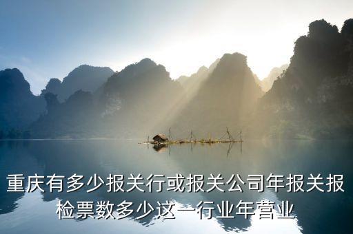 重慶中外運(yùn)老總叫什么，重慶有多少報關(guān)行或報關(guān)公司年報關(guān)報檢票數(shù)多少這一行業(yè)年營業(yè)