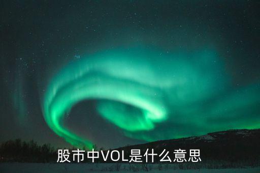 股票vol什么意思，vol股市中代表什么