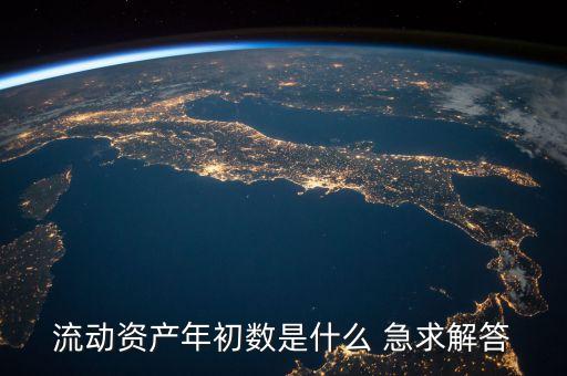 流動(dòng)資產(chǎn)的年初數(shù)是什么意思，流動(dòng)資產(chǎn)年初數(shù)是什么 急求解答