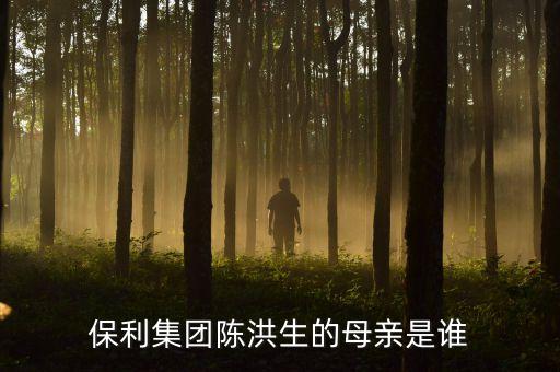 陳洪生為什么被免職，保利集團陳洪生的母親是誰
