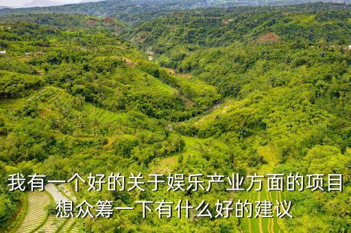 娛樂產(chǎn)業(yè)投資什么好，我有一個好的關于娛樂產(chǎn)業(yè)方面的項目想眾籌一下有什么好的建議