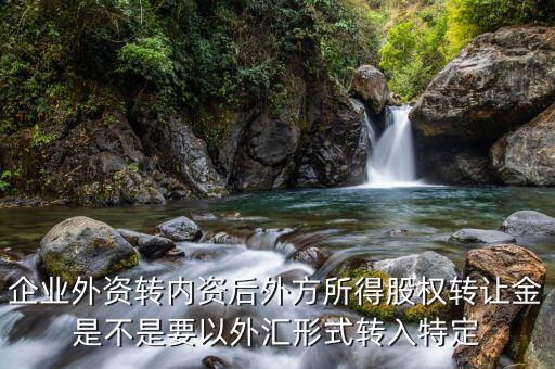 收購外方股權(quán)需要開什么賬戶，企業(yè)外資轉(zhuǎn)內(nèi)資后外方所得股權(quán)轉(zhuǎn)讓金是不是要以外匯形式轉(zhuǎn)入特定