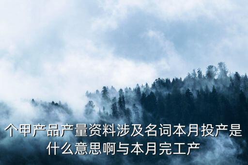 本月投入產(chǎn)量什么意思，本月投產(chǎn)是什么是產(chǎn)品入庫(kù)還是材料入庫(kù)