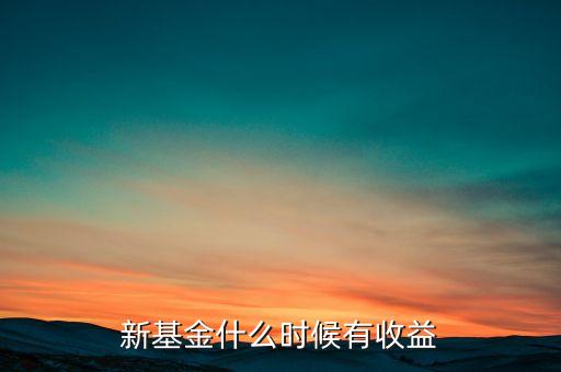 新基金什么時(shí)候有收益，新基金什么時(shí)候有收益