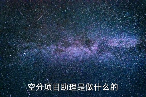 什么是空分項目，什么是空分