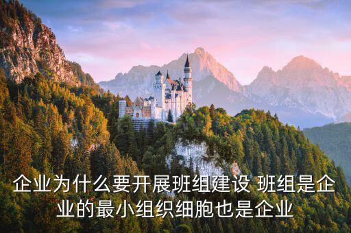 國(guó)企央企為什么要做班組建設(shè)，企業(yè)為什么要開(kāi)展班組建設(shè) 班組是企業(yè)的最小組織細(xì)胞也是企業(yè)