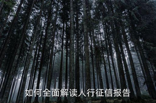 人行報(bào)告是什么意思，人民銀行的征信報(bào)告有什么作用和意義