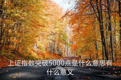 上證指數(shù)5000點是什么意思，上證指數(shù)突破5000點是什么意思有什么意義