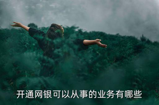開通網銀可以從事的業(yè)務有哪些