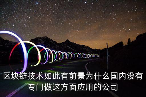區(qū)塊鏈技術(shù)如此有前景為什么國(guó)內(nèi)沒(méi)有專門做這方面應(yīng)用的公司