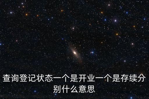 登記狀態(tài)為存續(xù)是什么意思，查詢登記狀態(tài)一個是開業(yè)一個是存續(xù)分別什么意思