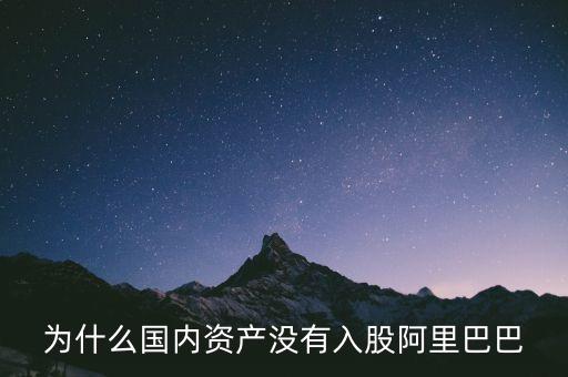 什么國(guó)家沒有阿里，為什么國(guó)內(nèi)資產(chǎn)沒有入股阿里巴巴