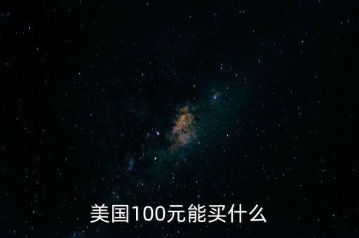 美國(guó)100元能買什么