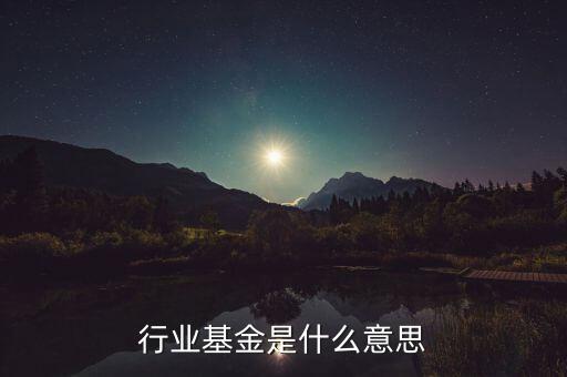 行業(yè)基金是什么意思，行業(yè)基金是什么意思 謝謝