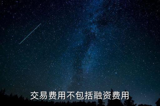 交易費(fèi)用不包括融資費(fèi)用