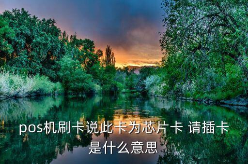pos機(jī)刷卡說此卡為芯片卡 請(qǐng)插卡是什么意思