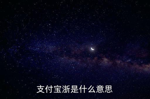 支付寶浙金額是什么意思，支付寶浙是什么意思