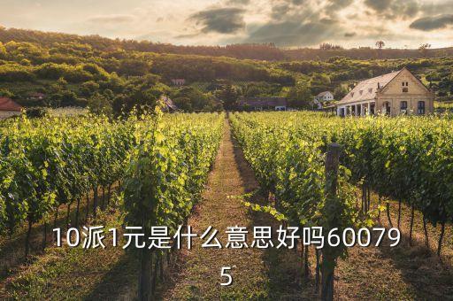 股票十派一是什么意思，股市里的10派1元是什么含義