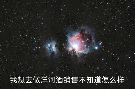 洋河業(yè)務(wù)員做什么，我想去做洋河酒銷售不知道怎么樣